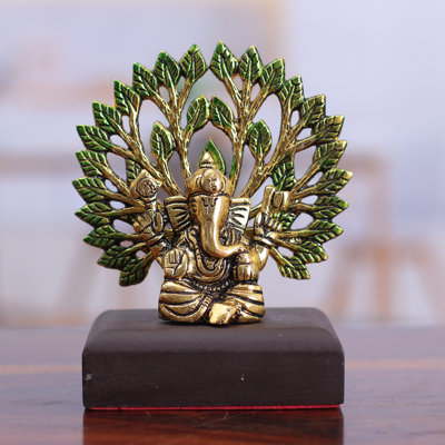 Handmade Ganesha In Calmness Aluminum Sculpture