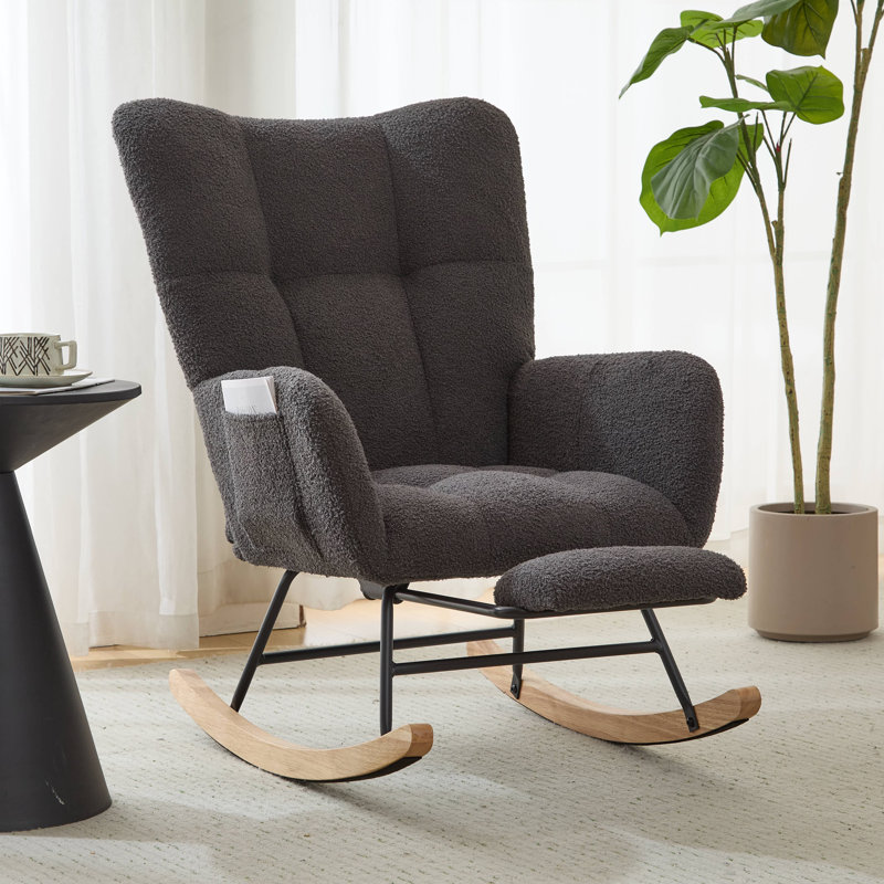 Chaise berçante Teddy, Gris