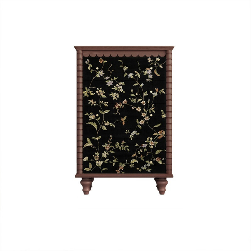 Commode d'appoint avec cinq tiroirs Retro, Brun