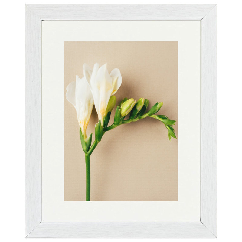 Picture Frame with Mat, White