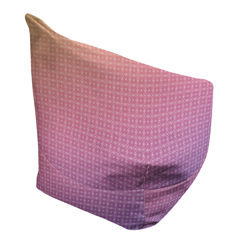 Sac de pois Kitterman, H 27 po x L 30 po x P 25 po, Pouf fauteuil, Mauve / jaune