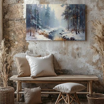 Toile Misty Winter Stream