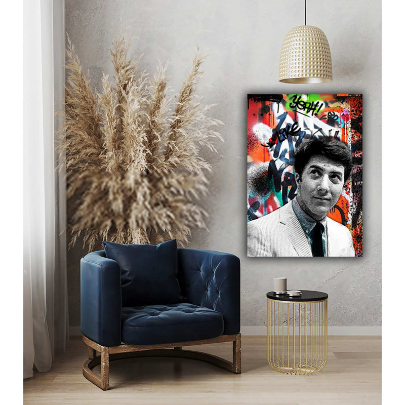 Dustin Hoffman Graffiti Celebs Collection - Art Prints, 50.7cm H x 40cm W x 0.11cm D, Metal