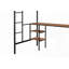 Twin-size Loft Bed with Table &amp; Shelves - Heavy-duty Metal, No Box Spring Needed, Noise Reduced