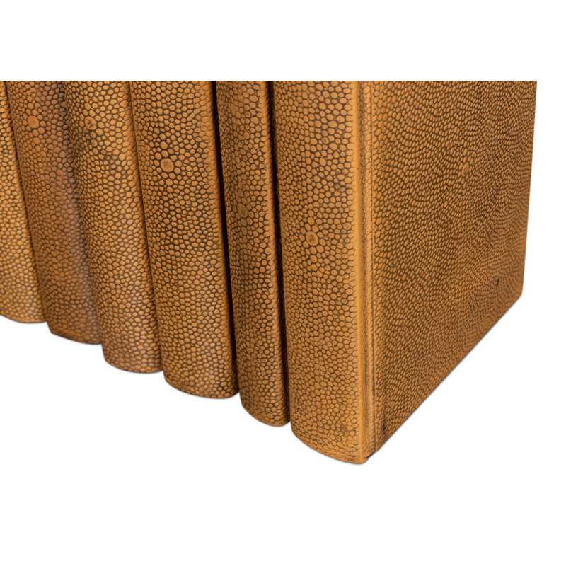 Shagreen Handmade and Media Decorative Book, Brown