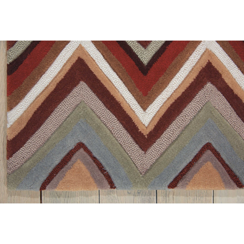 Lebofsky Hand-Tufted Blue Area Rug, Rectangle 3'6" x 5'6"