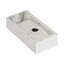 Lavabo mural pour salle de bain - Céramique rectangulaire blanche 14,74 x 7,25 po, teinture, faible taux d'absorption d'eau, résistance aux acides, allure moderne avec absorption de trou de robinet,