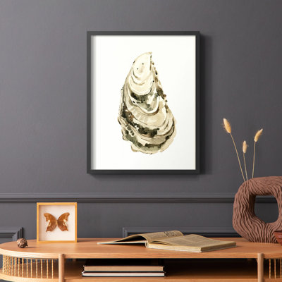 «Neutral Oyster Study III», reproduction encadrée - bois massif