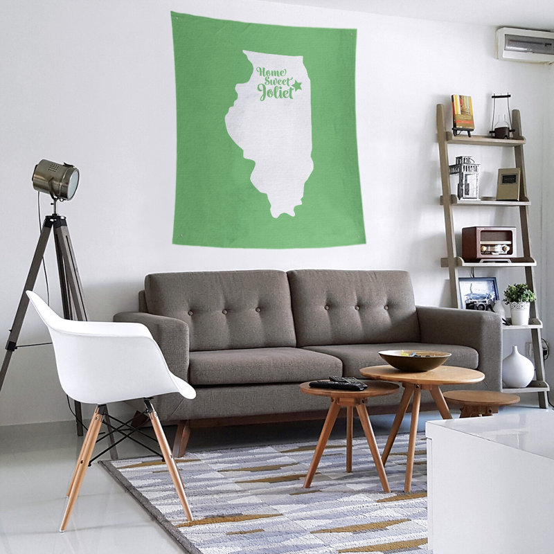 Tapisserie Joliet Illinois, Vert, H 80 po x l 68 po