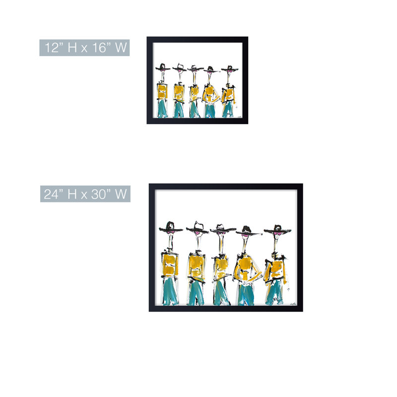 «Hats and Slacks» par Chauncey Jacks - peinture encadrée, H 12 po x l 16 po x P 1 po