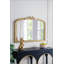 Miroir arqué doré de style baroque exquis, une pièce de décoration intérieure intemporelle et captivante