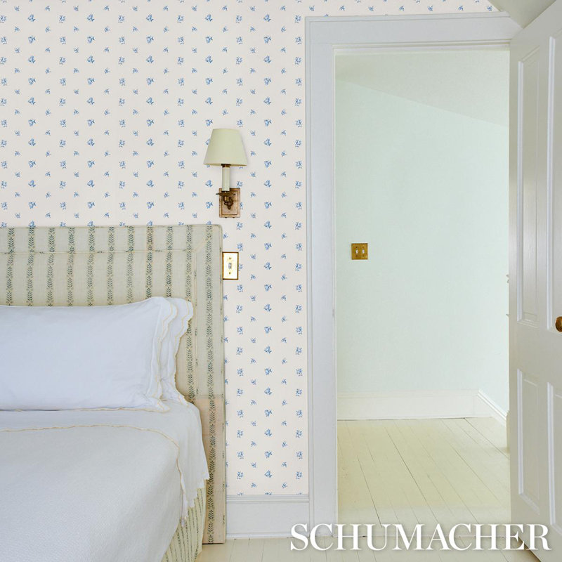 Margie Floral Wallpaper, Porcelain