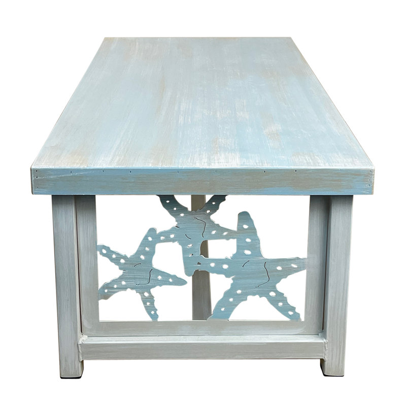Ensemble de table 3 étoiles de plage Beachside. 1 table de canapé arrondie, 1 table basse rectangulaire, 2 tables de bout carrées en fer