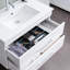 Meuble-lavabo mural 32 po avec deux tiroirs, système de fermeture en douceur, lavabo en céramique blanche-119015975-119015973-119015972