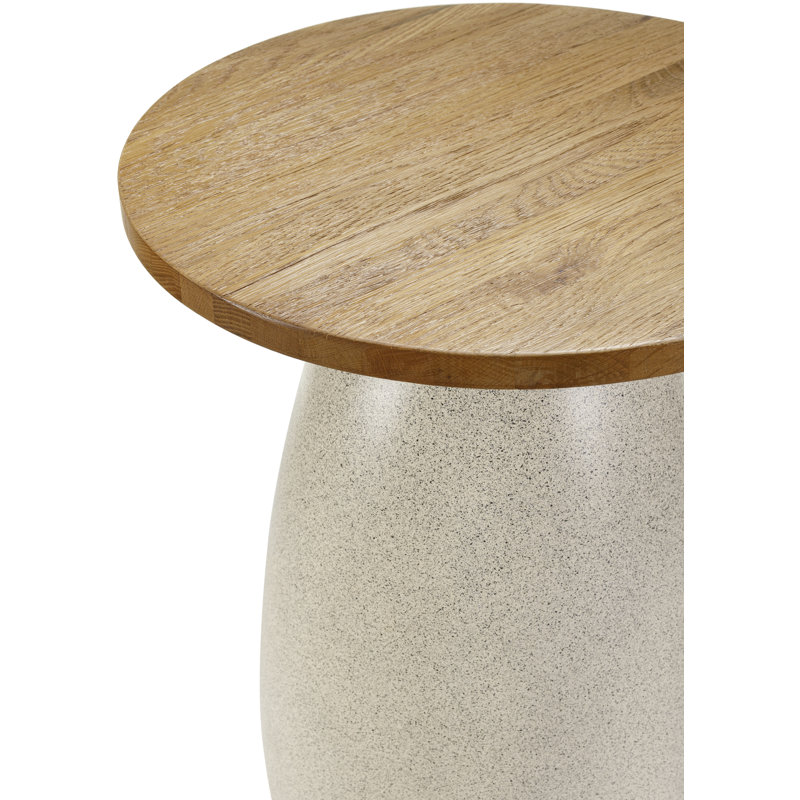 Julene Modern End Table, Beige/Cream, Brown