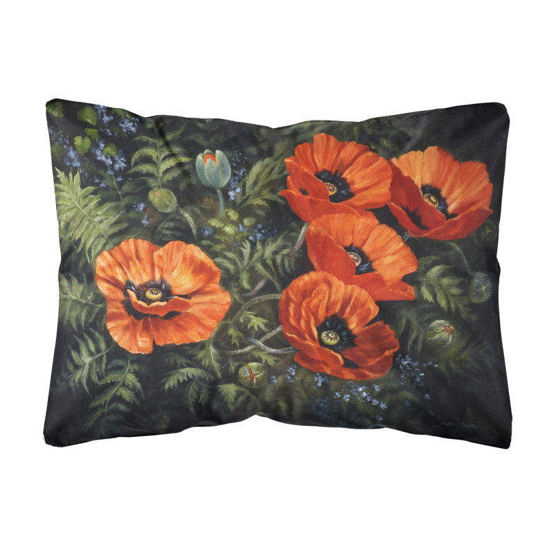  Coussin décoratif intérieur / extérieur Poppies by Daphne Baxter