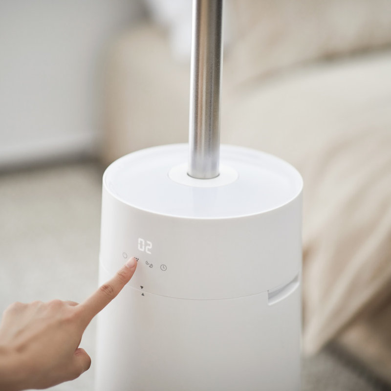 Humidificateur ultrasonique sur pied haut - Humidification silencieuse et sans buée pour la maison, la chambre à coucher et le bureau