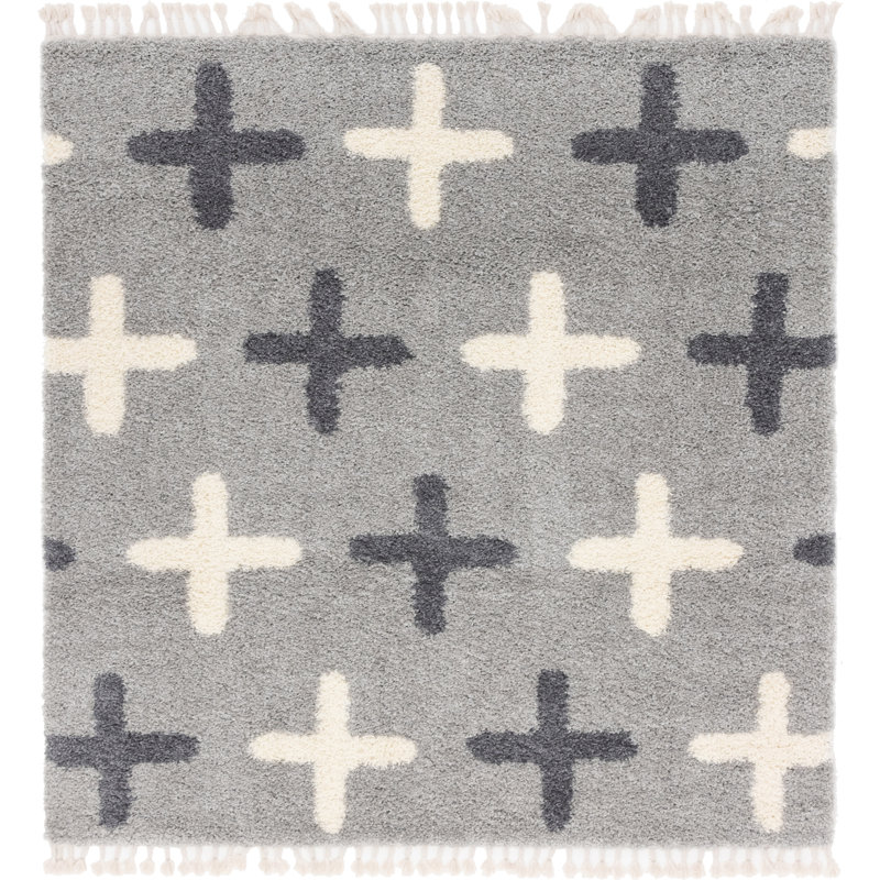 Mitzy Geometric Indoor Rug, Square 8'