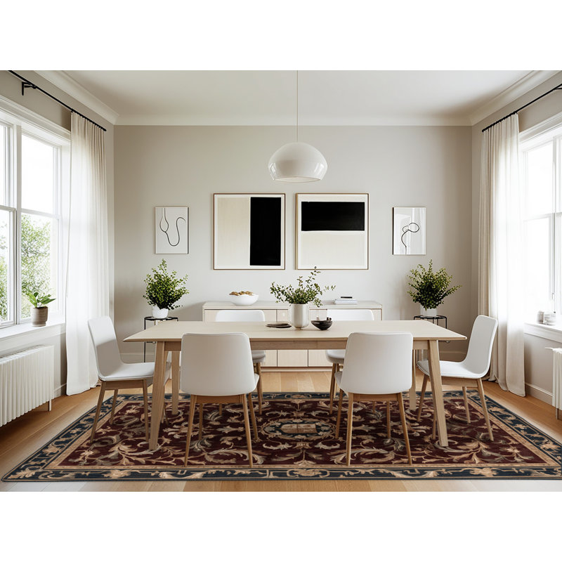 Tapis noir français lavable à la machine, Rectangle 7 pi x 10 pi