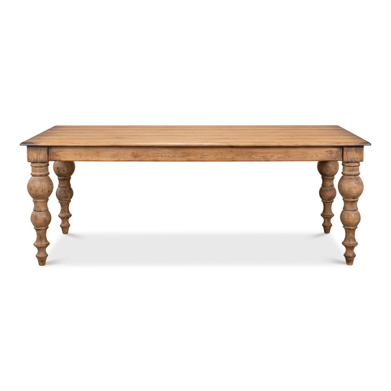Bixby Pine Wood Dining Table, Brown