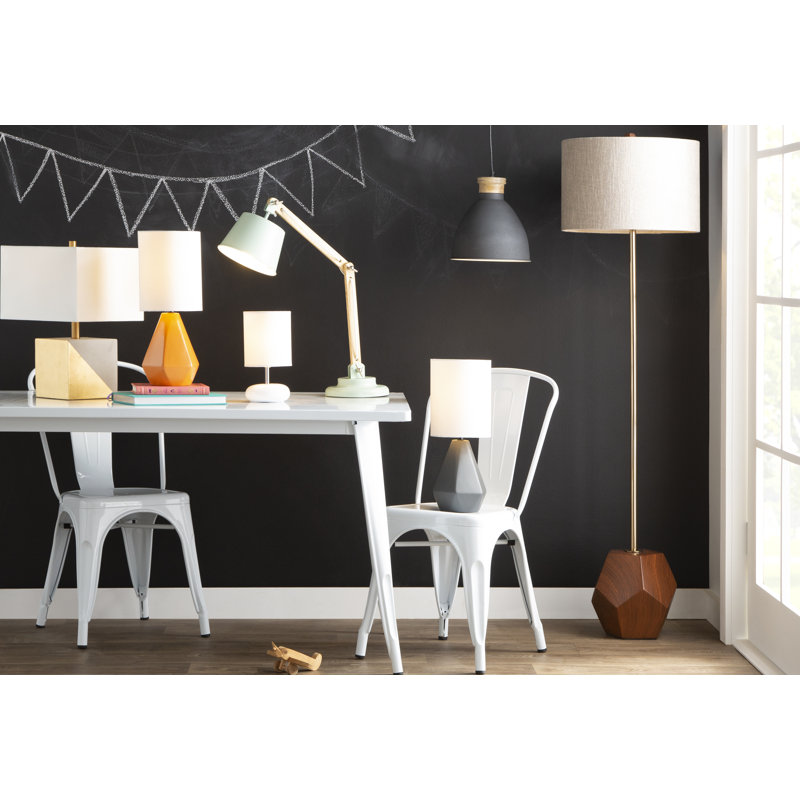 Lampe de bureau 21 po Danual, Blanc, Interrupteur marche/arrêt, H 18 po x l 8 po x P 8 po