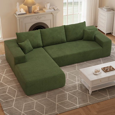 2-piece No Assembly Required Cloud Fleece Sectional