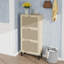 Étagère à chaussures en rotin 3 portes, armoire de rangement pour chaussures moderne autoportante, pour vestibule-130832956