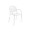Ensemble de 4 fauteuils de salle à manger empilables modernes et contemporains de 81 cm de hauteur - Chaises de patio blanches-1825501782