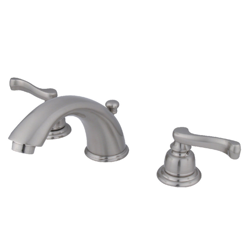 Robinet de salle de bain espacé Kingston, Nickel satiné