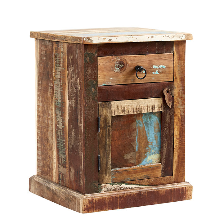 Zwolle Solid Wood Block End Table
