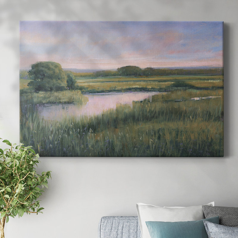 Toile tendue avec galerie Spring I Marsh, H 12 po x l 18 po