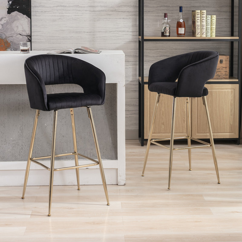 Tabourets de bar 28,75 po Alaki, Noir