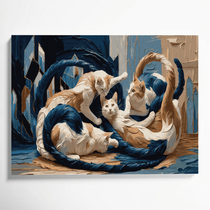 «Cats Colorpoint Shorthair», art mural sur toile, H 16 po x l 20 po