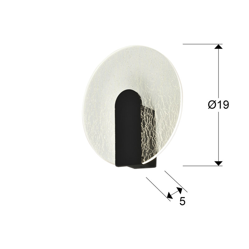 Shanesia 1-Light LED Matte Black Wallchiere