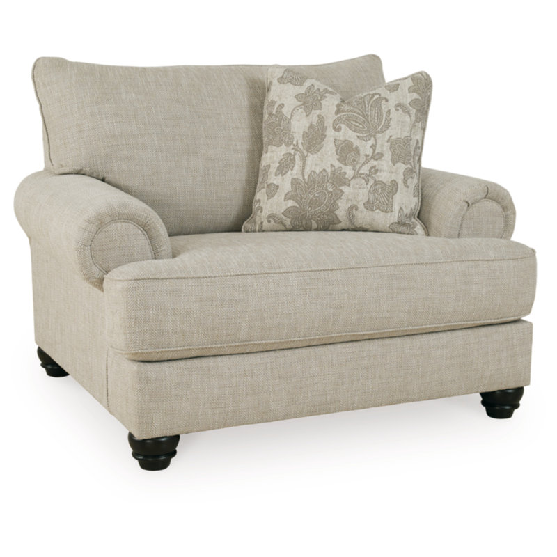 Dunham Upholstered Accent Chair with Ottoman