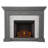 Isik 50'' W Gray Electric Fireplace with 4700 BTU