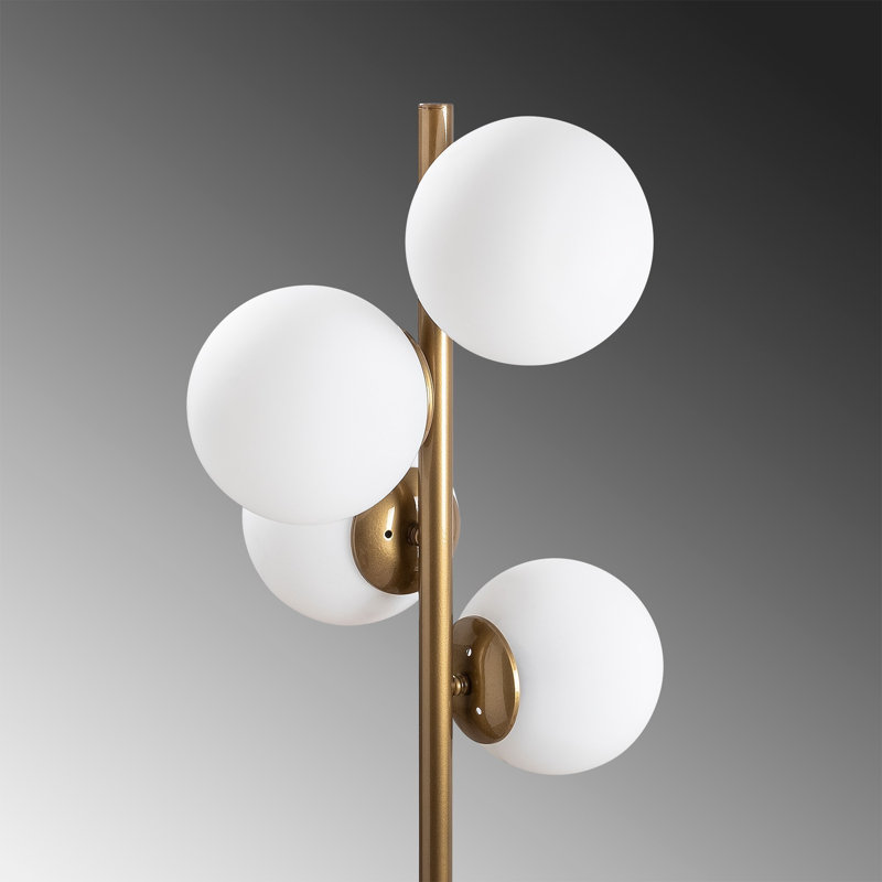 Rita 130cm Novelty Floor Lamp with Outlet, White