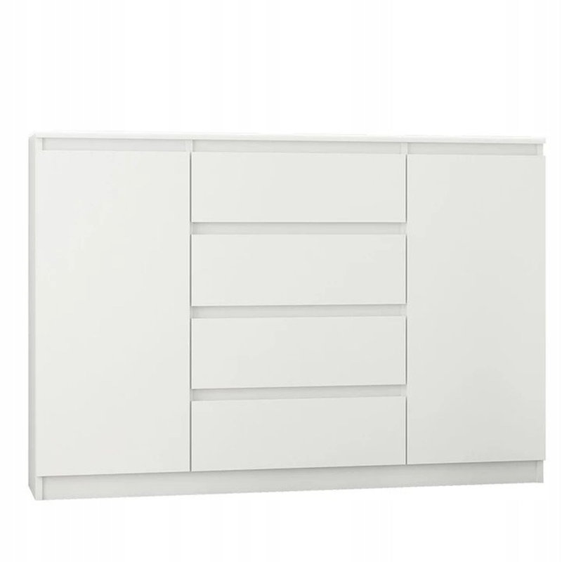 Apthorp 140cm W 4 - Drawer Chest of Drawers, Highgloss Sand Grey