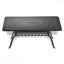 Ensemble de salle à manger 7 pièces en fonte d'aluminium toutes saisons comprenant 2 chaises pivotantes, 4 chaises et une table rectangulaire avec cadre noir