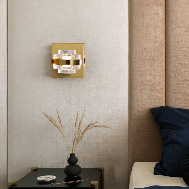 Milano 6-In 1-Light Etl Certified Integrated Led Wall Sconce Lighting, Antique Brass