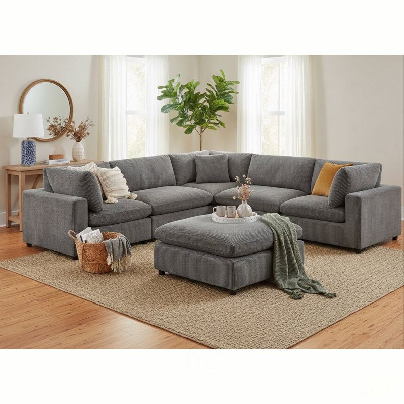 Canapé modulaire 6 pièces Chelsea, Charcoal