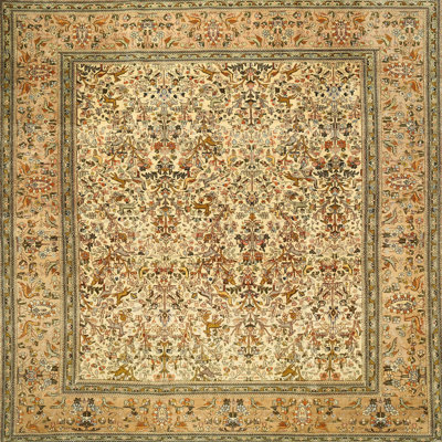 Tapis oriental vert / beige