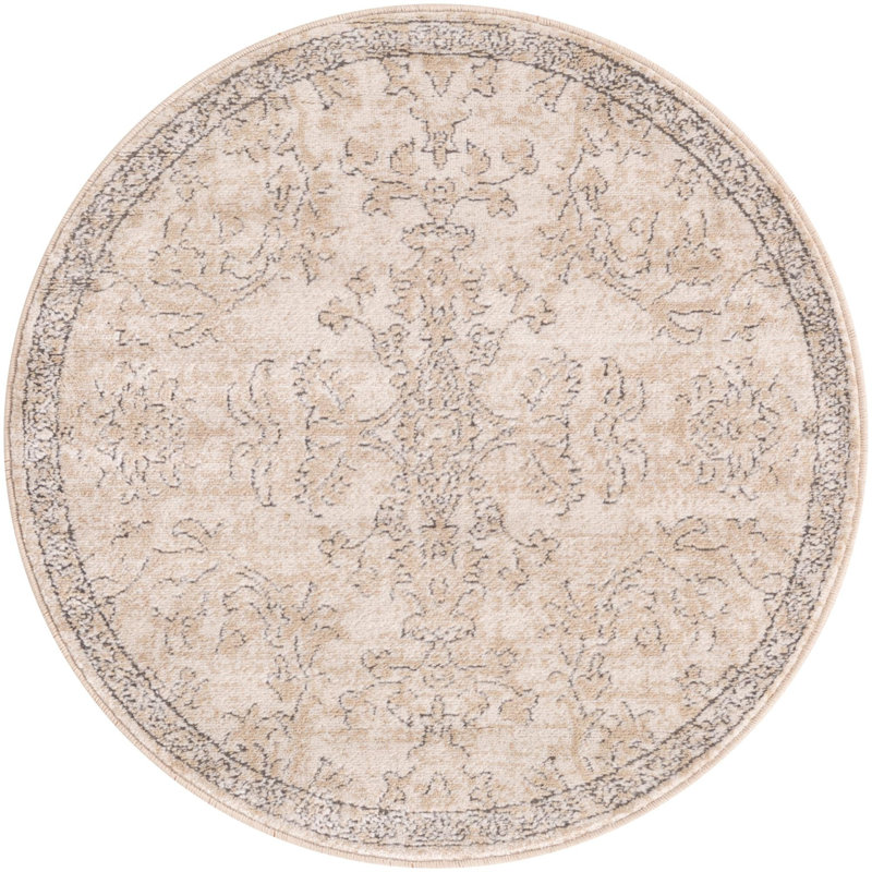 Gautier Floral Indoor Rug, Round 3'1"