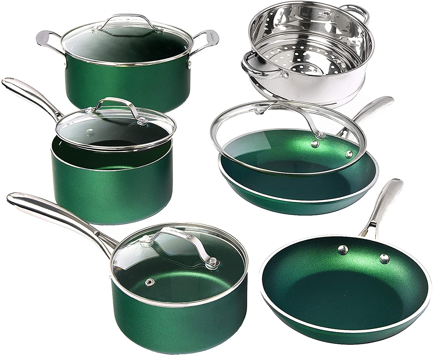 Colston Chef Edition Jade Elite 10-Piece Cookware Set on sale at shophq.com  - 499-593