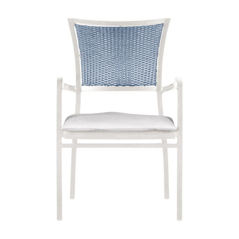 Fauteuil Aire - Craie et chambray, Welt, Lin neige, Craie / Chambray