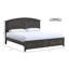 Grand lit Hammond (matelas non inclus), gris