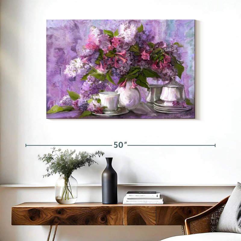 Fleur de lilas Harnek, H 26 po x l 39 po