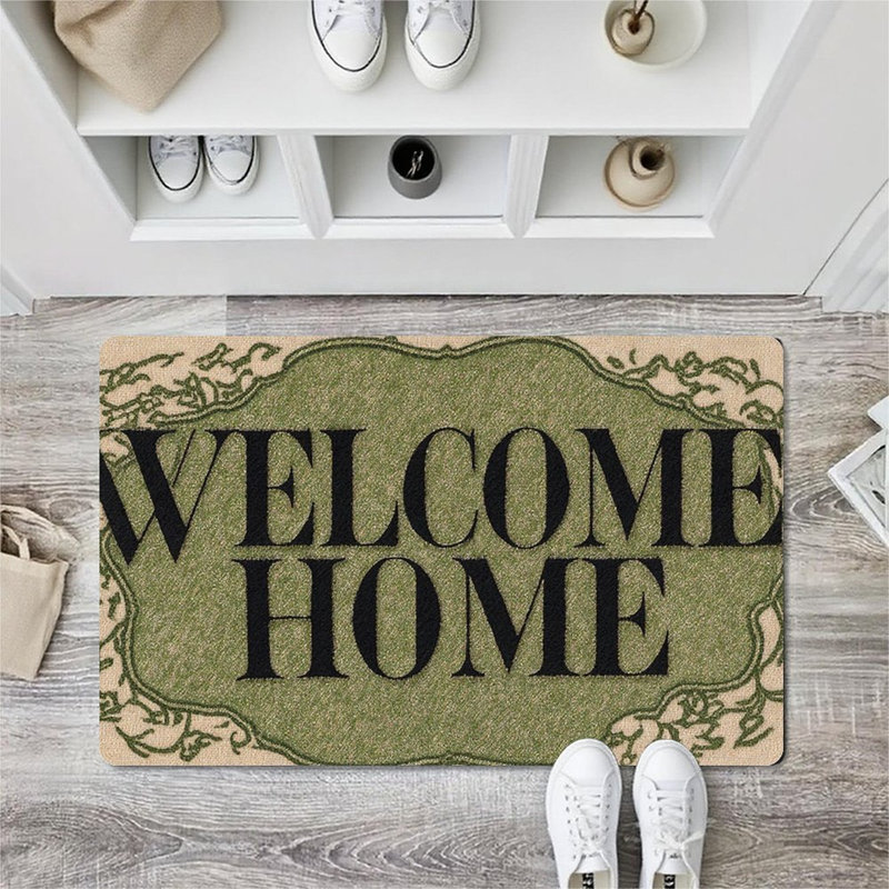 Paillasson Green Welcome Home, 24 x 36, pour porte d'entrée