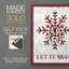 Let It Snow Snowflake, reproduction encadrée - bois massif-623166421-623166430