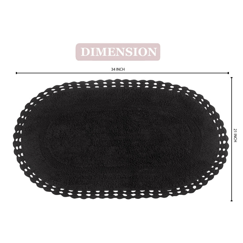Soft Bath Rug, 21" W x 34" L, Gray